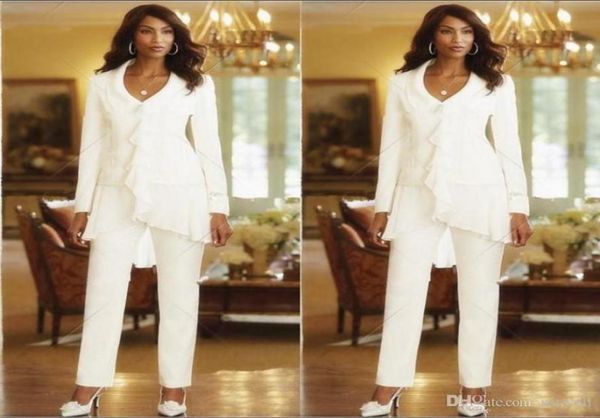 elegant white chiffon mothers pant suits custom made ruffles mother of the bride gowns long sleeves summer formal jumpsuits84585434184127, Black;red
elegant white chiffon mothers pant suits custom made ruffles mother of the bride gowns long sleeves summer formal jumpsuits84585434184127, Black;red