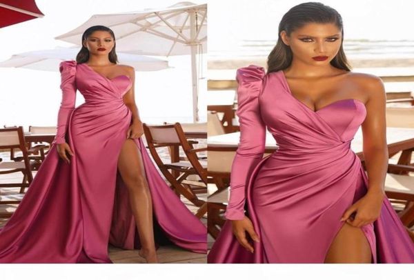 2021 pink prom dresses mermaid side split formal long evening gowns one shoulder long sleeves satin pleated designer formal la21094194382, Black;red
2021 pink prom dresses mermaid side split formal long evening gowns one shoulder long sleeves satin pleated designer formal la21094194382, Black;red
