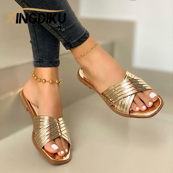slippers summer fashion flat slippers gold glossy beach women's shoes large size luxury lady banquet slippers women slides 230809, Black
slippers summer fashion flat slippers gold glossy beach women's shoes large size luxury lady banquet slippers women slides 230809, Black