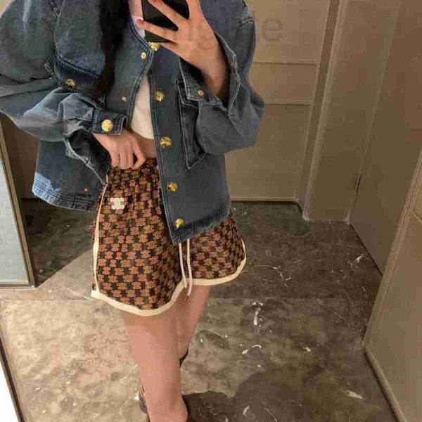 women's shorts designer ce23 early autumn new classic triumphal arch contrast panel elastic drawstring design versatile leather egnt, White;black
women's shorts designer ce23 early autumn new classic triumphal arch contrast panel elastic drawstring design versatile leather egnt, White;black