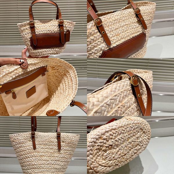 designer bags straw bag crochet summer beach bag shoulder handbags weave tote bag women handbag rivet crossbody bags purse large capacity to