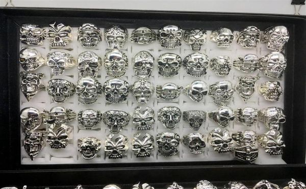 whole 50pcs lot gothic big skull ring bohemian punk vintage antique silver mix style mens fashion jewelry skeleton ring size 2261c5042375
whole 50pcs lot gothic big skull ring bohemian punk vintage antique silver mix style mens fashion jewelry skeleton ring size 2261c5042375