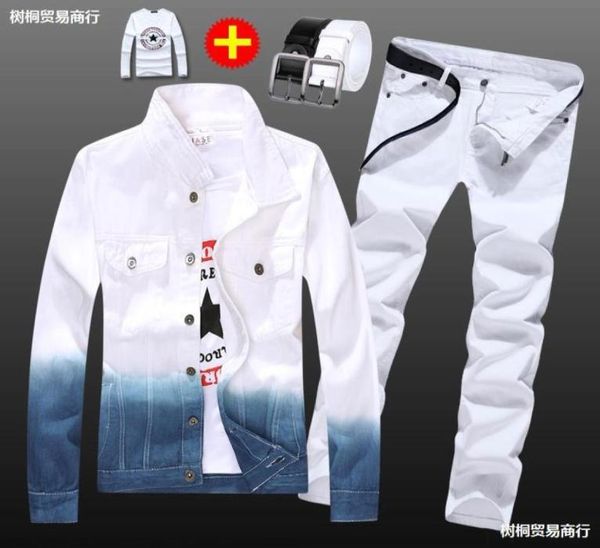 men039s tracksuits 4pcs fashion mixed color denim jacket jeans pants with shirtbelt casual style for male boys slim fit 20218717636578290, Gray
men039s tracksuits 4pcs fashion mixed color denim jacket jeans pants with shirtbelt casual style for male boys slim fit 20218717636578290, Gray