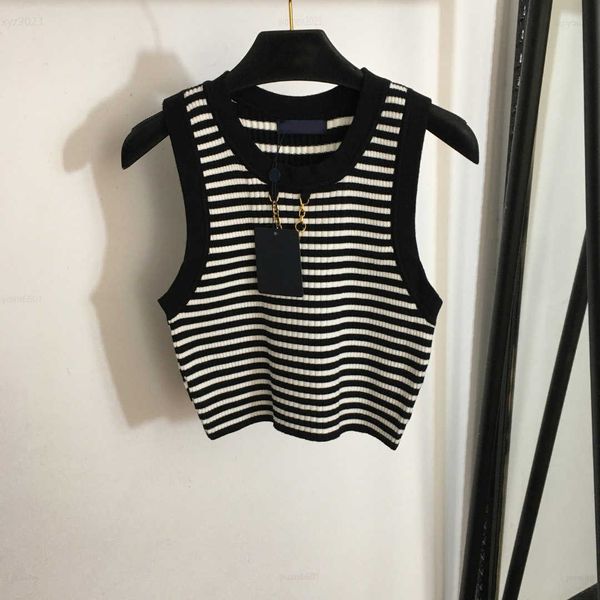 designer women clothes girl knitted vest neckline metal chain decoration tank black and white stripe camis multiple product
designer women clothes girl knitted vest neckline metal chain decoration tank black and white stripe camis multiple product