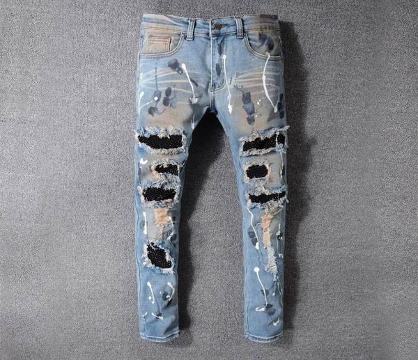 famous brand mens designer jeans slim fit mens skinny jeans men women motorcycle biker hip hop distressed ripped jeans pants1240610, Blue
famous brand mens designer jeans slim fit mens skinny jeans men women motorcycle biker hip hop distressed ripped jeans pants1240610, Blue