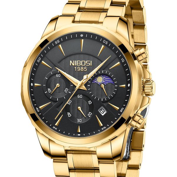 wristwatches nibosi men watch moon phase brand casual sport chronograph stainless steel wristwatch waterproof quartz relogio masculino 23080, Slivery;brown
wristwatches nibosi men watch moon phase brand casual sport chronograph stainless steel wristwatch waterproof quartz relogio masculino 23080, Slivery;brown