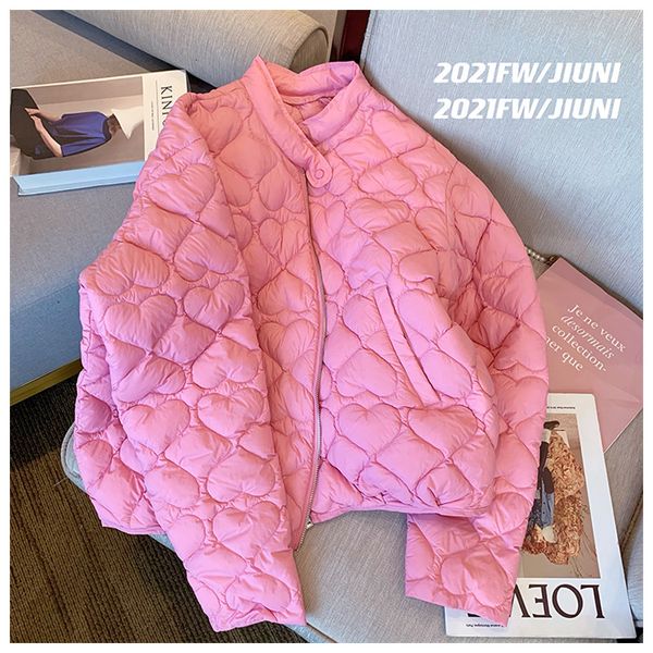 women's jackets pink love cotton jacket female winter fashion casual short thickened coat down zipper for warmth overcoat 230810, Black;brown
women's jackets pink love cotton jacket female winter fashion casual short thickened coat down zipper for warmth overcoat 230810, Black;brown