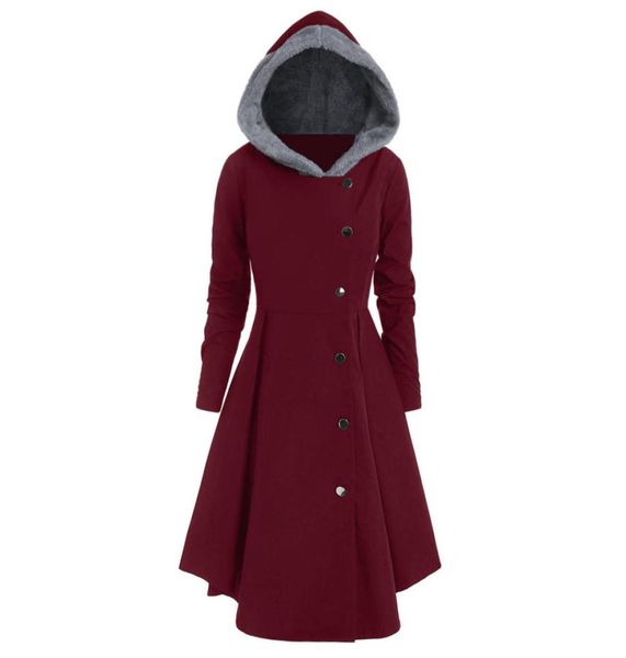 women plus size asymmetric fleece hooded single breasted long drap buttons coat overcoat loose outwear winter woman coat5570364, Black
women plus size asymmetric fleece hooded single breasted long drap buttons coat overcoat loose outwear winter woman coat5570364, Black