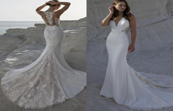 beach mermaid wedding dresses deep v neck lace applique champagne linings court train bohemian bridal gowns custom made5934597, White
beach mermaid wedding dresses deep v neck lace applique champagne linings court train bohemian bridal gowns custom made5934597, White