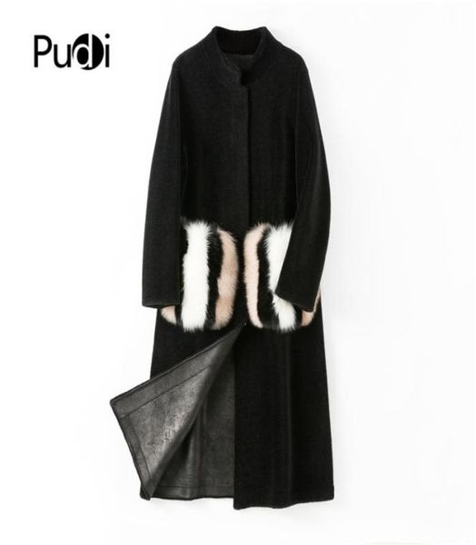 pudi women winter real wool fur coat jacket over size parka lady fashion natural fox fur pocket coats outwear h682906929346, Black
pudi women winter real wool fur coat jacket over size parka lady fashion natural fox fur pocket coats outwear h682906929346, Black