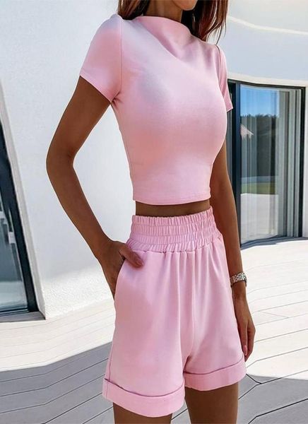 women039s 2piece outfit set cozy sport fitness set solid color round neck crop short sleeve short high waist pants set sx2037041, White
women039s 2piece outfit set cozy sport fitness set solid color round neck crop short sleeve short high waist pants set sx2037041, White