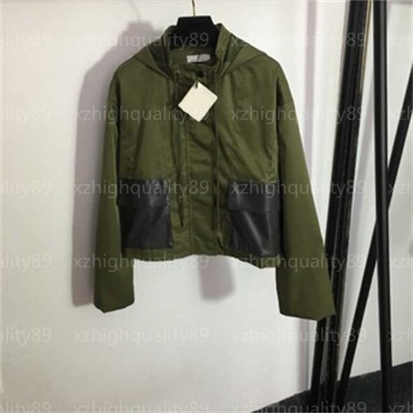 womens coat designer jackets for women trench coats patchwork leather double pocket drawstring long sleeve hooded short parker green windbre, Black;brown
womens coat designer jackets for women trench coats patchwork leather double pocket drawstring long sleeve hooded short parker green windbre, Black;brown