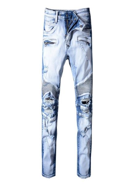 designer men jeans ripped stretch fashion slim fit washed motocycle denim pant biker hip hop trousers4948279, Blue
designer men jeans ripped stretch fashion slim fit washed motocycle denim pant biker hip hop trousers4948279, Blue