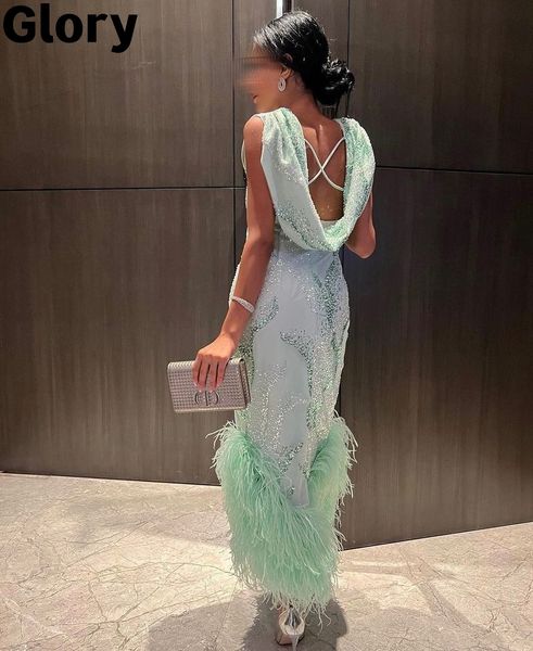 urban dresses glittering backless evening mint green feathers ankle length prom 2023 design formal for eid 230810, White;black
urban dresses glittering backless evening mint green feathers ankle length prom 2023 design formal for eid 230810, White;black