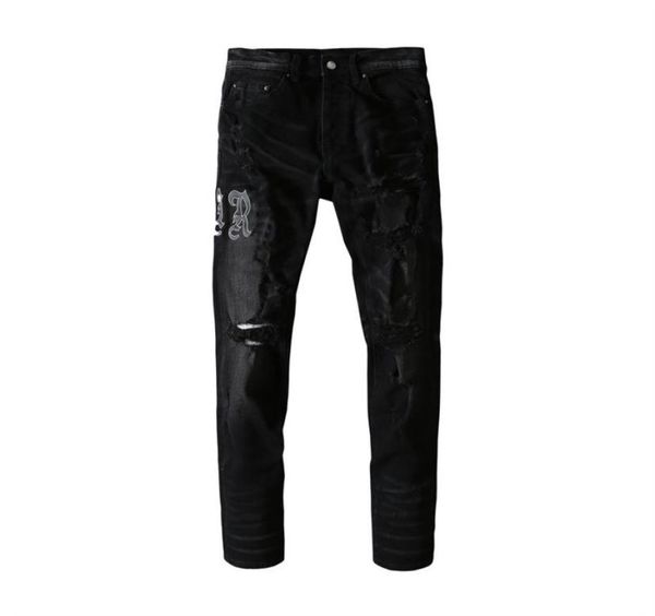 mens jeans black letters pasted with leather holes damaged thin in europe and america9721792, Blue
mens jeans black letters pasted with leather holes damaged thin in europe and america9721792, Blue