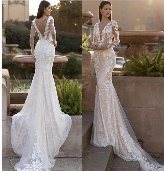 2022 luxury lace appliques sequins mermaid wedding dress vneck long sleeve backles sweep train bride gown vestidos de noiva bes125048719, White
2022 luxury lace appliques sequins mermaid wedding dress vneck long sleeve backles sweep train bride gown vestidos de noiva bes125048719, White