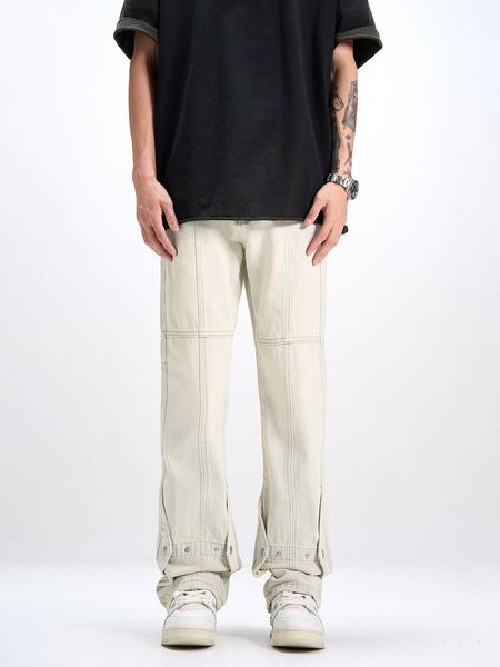 men's jeans yihanke streetwear spliced casual pants mens high street stitch loose straight leg men baggy 230810, Blue
men's jeans yihanke streetwear spliced casual pants mens high street stitch loose straight leg men baggy 230810, Blue