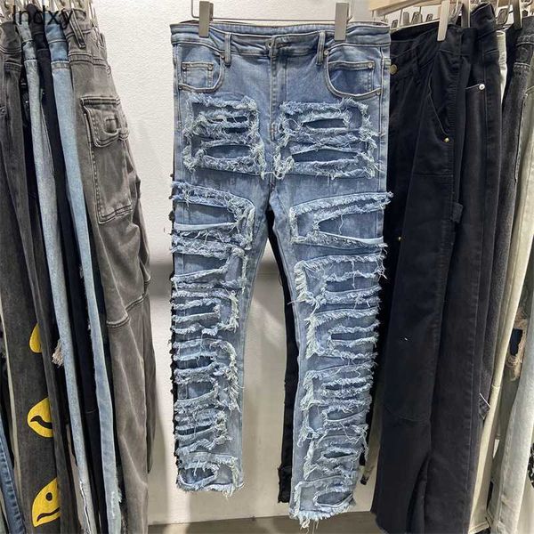 real pics 22ss blue heavy washed jeans destroys denim pants men women heavy fabric trousers fashion
real pics 22ss blue heavy washed jeans destroys denim pants men women heavy fabric trousers fashion