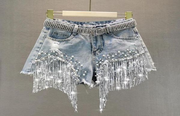 women039s jeans female denim shorts 2021 summer wear high waist slimming heavy beaded sequin fringed ripped wide leg pants3184272, Blue
women039s jeans female denim shorts 2021 summer wear high waist slimming heavy beaded sequin fringed ripped wide leg pants3184272, Blue