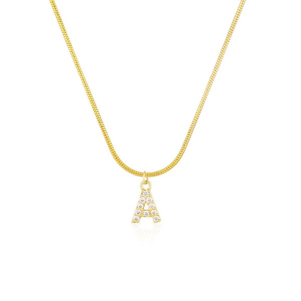 fashion a-z initial necklace alphabet letter pendant gold plated stainless steel snake chain collar necklaces female choker jewelry, Silver
fashion a-z initial necklace alphabet letter pendant gold plated stainless steel snake chain collar necklaces female choker jewelry, Silver
