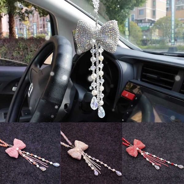 decorations crystal tassels chain mirror bowknot pendant car hanging ornament for automotive interior r230811
decorations crystal tassels chain mirror bowknot pendant car hanging ornament for automotive interior r230811