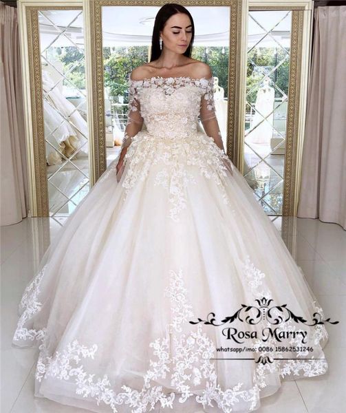 princess lace ball gown wedding dresses 2019 off shoulder long sleeves 3d floral victorian princess vestido de novia bridal gowns2982271, White
princess lace ball gown wedding dresses 2019 off shoulder long sleeves 3d floral victorian princess vestido de novia bridal gowns2982271, White