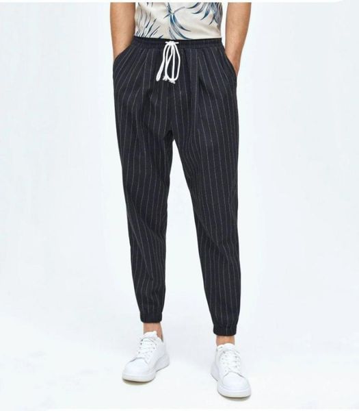 men pinstriped drawstring waist pants w9ga012345678327769208744767, Black
men pinstriped drawstring waist pants w9ga012345678327769208744767, Black
