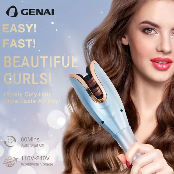 genai automatic anti-scald curling iron: 7 temperature-adjustment modes, easy operation, lasting curly hairstyles & 10m negative ions for da, Black
genai automatic anti-scald curling iron: 7 temperature-adjustment modes, easy operation, lasting curly hairstyles & 10m negative ions for da, Black