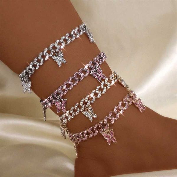 iced out rhinestone cuban link chain anklets for women punk hop crystal butterfly ankle bracelet barefoot jewelry 230719, Red;blue
iced out rhinestone cuban link chain anklets for women punk hop crystal butterfly ankle bracelet barefoot jewelry 230719, Red;blue