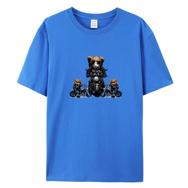 motorcycle enthusiast street teddy rider printed t-shirt men loose casual short sleeves summer breathable tee cotton clothing, White;black
motorcycle enthusiast street teddy rider printed t-shirt men loose casual short sleeves summer breathable tee cotton clothing, White;black