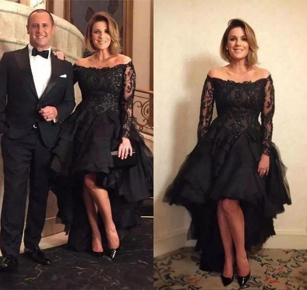 black lace appliques aline evening dresses off shoulders long sleeves beaded high low formal gowns mother of the bride gowns6149573, Black;red
black lace appliques aline evening dresses off shoulders long sleeves beaded high low formal gowns mother of the bride gowns6149573, Black;red