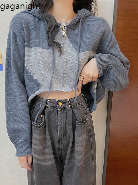 women's knits tees gaganight women casual hoodies contrast color star printed coat zipper short sweater autumn winter retro knitted 230, White
women's knits tees gaganight women casual hoodies contrast color star printed coat zipper short sweater autumn winter retro knitted 230, White