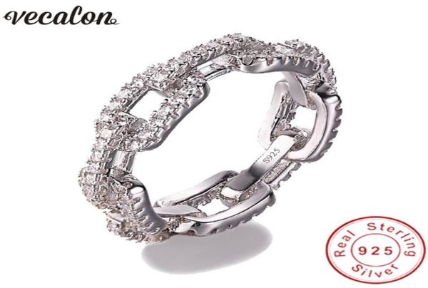 vecalon luxury jewelry 100 soild 925 sterling silver ring 5a zircon cz chain shape engagement wedding band rings for women men2974522, Slivery;golden
vecalon luxury jewelry 100 soild 925 sterling silver ring 5a zircon cz chain shape engagement wedding band rings for women men2974522, Slivery;golden