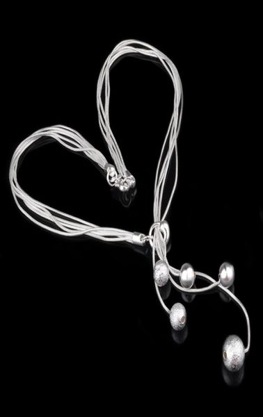 fashion elegant ladies necklace 925 small ball pendant long necklace mulit chain silver plated jewelry loving gift7215365
fashion elegant ladies necklace 925 small ball pendant long necklace mulit chain silver plated jewelry loving gift7215365