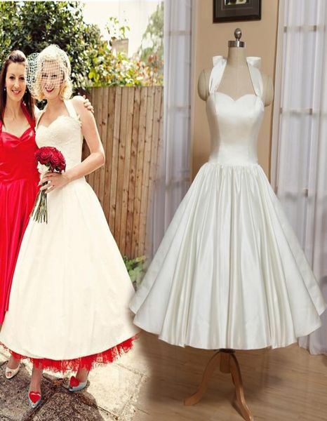 short wedding dresses 50s wedding dress garden tea length bridal gowns halter neck custom size vintage inspired wedding gown rll006757085, White
short wedding dresses 50s wedding dress garden tea length bridal gowns halter neck custom size vintage inspired wedding gown rll006757085, White