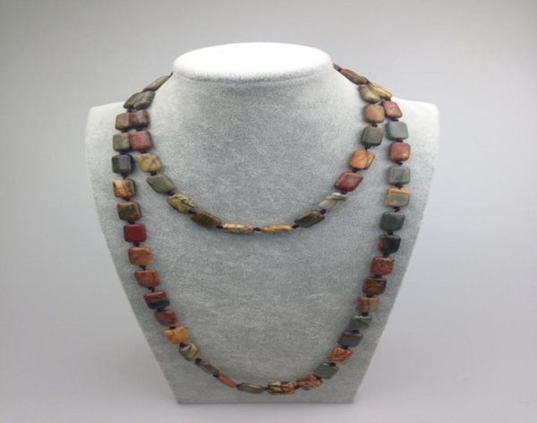 st0004 square picasso jasper bead 42 inch knotted long semi precious stone necklaces new design necklace 34221242499873, Silver
st0004 square picasso jasper bead 42 inch knotted long semi precious stone necklaces new design necklace 34221242499873, Silver