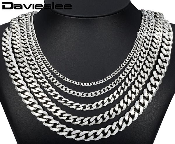 davieslee 60cm mens chain silver color stainless steel necklace for men curb cuban link hip hop jewelry 357911mm dlknm072768304
davieslee 60cm mens chain silver color stainless steel necklace for men curb cuban link hip hop jewelry 357911mm dlknm072768304