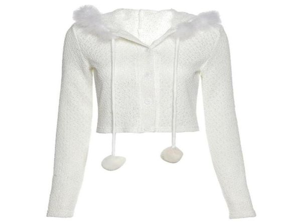 women autumn long sleeve hoodie cardigan fluffy plush patchwork pompom drawstring sweater coat solid color slim white crop q1fa wo8448912, Black;brown
women autumn long sleeve hoodie cardigan fluffy plush patchwork pompom drawstring sweater coat solid color slim white crop q1fa wo8448912, Black;brown