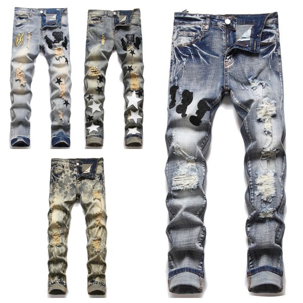 mens womens designers jeans distressed ripped biker slim straight denim for men s print army fashion mans amris skinny pants star, Blue
mens womens designers jeans distressed ripped biker slim straight denim for men s print army fashion mans amris skinny pants star, Blue