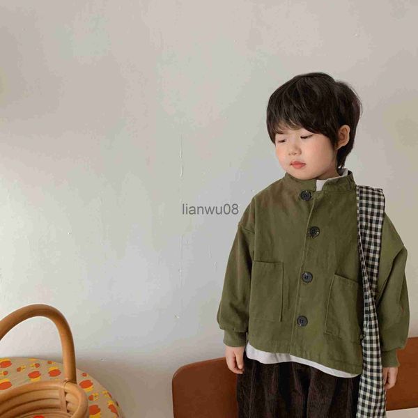 jackets boys and girls fashion stand collar oversized jackets retro loose 2 colors coats x0811, Blue;gray
jackets boys and girls fashion stand collar oversized jackets retro loose 2 colors coats x0811, Blue;gray