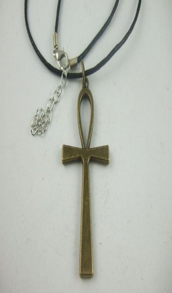 10pcs wax cord antique bronze plated egyptian ankh cross charm necklace pagan wicca9685418, Silver
10pcs wax cord antique bronze plated egyptian ankh cross charm necklace pagan wicca9685418, Silver