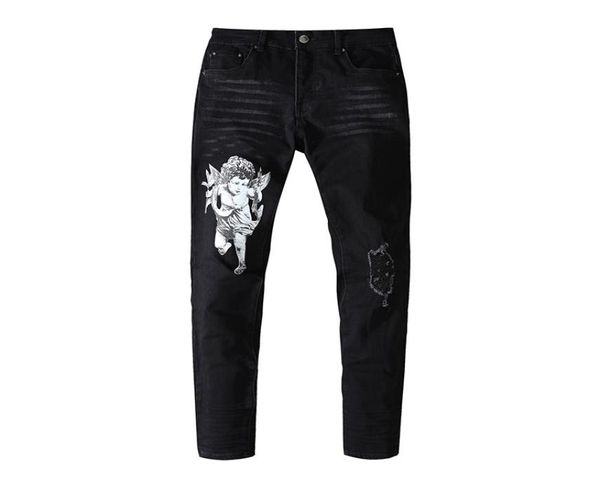 mens jeans hole angel printing new design european and american washed old pants fashion1163714, Blue
mens jeans hole angel printing new design european and american washed old pants fashion1163714, Blue