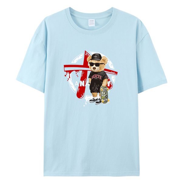 skate teddy bear nice guy prints men short sleeve street cotton men's t-shirts loose oversized clothing casual breathable women tees, White;black
skate teddy bear nice guy prints men short sleeve street cotton men's t-shirts loose oversized clothing casual breathable women tees, White;black