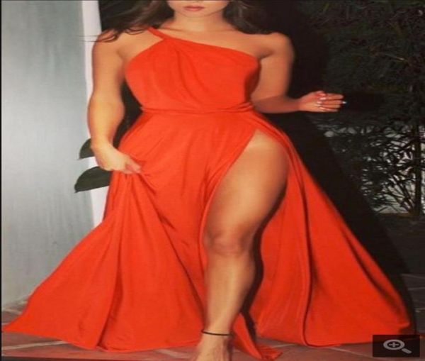 2020 new fashion orange prom dresses evening wear one shoulder pleats high leg split draped chiffon formal celebrity runway gowns 8014973, Black
2020 new fashion orange prom dresses evening wear one shoulder pleats high leg split draped chiffon formal celebrity runway gowns 8014973, Black