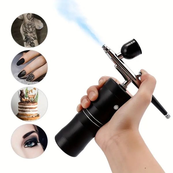 1 set portable airbrush mini compressor kit - perfect for nail art, tattoo, cake decorating & more
1 set portable airbrush mini compressor kit - perfect for nail art, tattoo, cake decorating & more