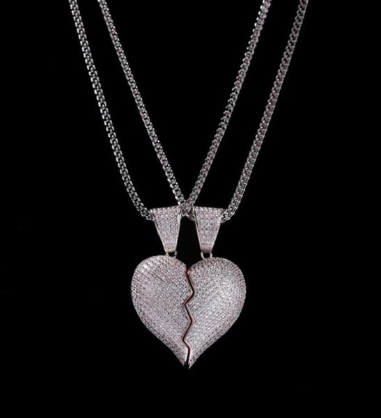 iced out broken heart pendant necklace for mens womens fashion hip hop jewelry lover necklaces 1 pair7385258, Silver
iced out broken heart pendant necklace for mens womens fashion hip hop jewelry lover necklaces 1 pair7385258, Silver