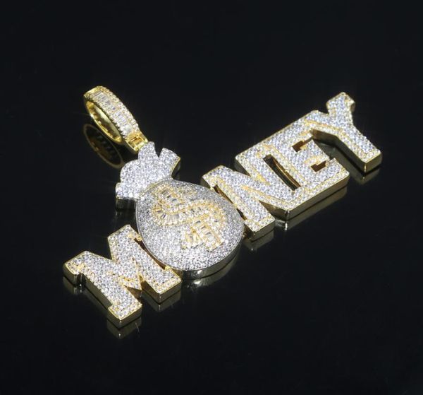 gold silver color money bag letter pendant with rope chain iced out cubic zirconia pendants hip hop jewelry gift for women men3034544
gold silver color money bag letter pendant with rope chain iced out cubic zirconia pendants hip hop jewelry gift for women men3034544