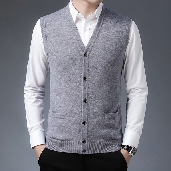 mens sweaters man 100% pure wool cardigan casual buttons up cashmere sweater sleeveless knitwear male knit coat 230811, White;black
mens sweaters man 100% pure wool cardigan casual buttons up cashmere sweater sleeveless knitwear male knit coat 230811, White;black