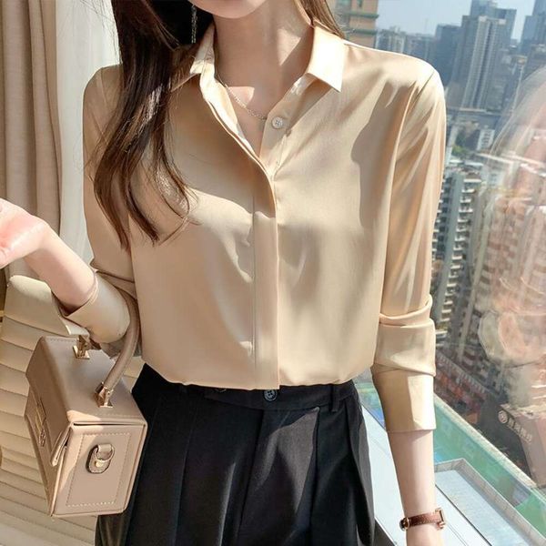 spring and autumn long sleeved blouse stained shirt female design sense chiffon professional, White
spring and autumn long sleeved blouse stained shirt female design sense chiffon professional, White