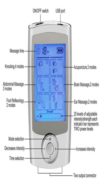 digital 16 modes portable electric pulse tens ems massager machine lcd screen 16 therapy modes dual output massage tool281m2134010
digital 16 modes portable electric pulse tens ems massager machine lcd screen 16 therapy modes dual output massage tool281m2134010